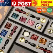 DIY Custom Stamps Wax Seal Box Kit Detachable Stamp Spoon Set Sealing Envel Gift