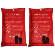 2PCS Emergency Fire Blanket, Fire Blanket, Fire Suppression Blanket for7841