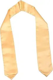 [SAFIGLE] Graduation Bachelor Stole Plain Gold Adults Graduation Sash Beautiful Design