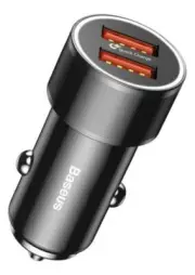 2 Port USB Car Charger Dual QC3.0 Socket 12-24V 5V 9A 12V 2.4A Max 5A Black