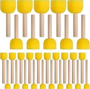 30 Pcs Round Sponges Brush Set, Round Sponge Brushes for Painting, Paint Sponges for Acrylic Painting, Painting Tools for Kids Arts and Crafts (4 Sizes)