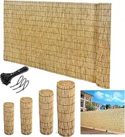 Bamboo Fencing, Privacy Screening, Natural Fencing Rolls, Bamboo Wall Covering Sun Shade, Backyard Divider, Decorative Fences for Outdoor, Gallery, Restaurant, Hotel, Patio(1 * 8m(3.3 * 26.2ft))