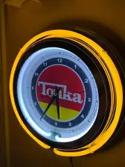 Tonka Toy Store Truck Car Man Cave YELLOW Neon Wall Clock Advertising Sign