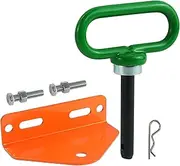 Heavy Duty Universal Zero Turn Mower Trailer Hitch with Bolts and Strong Magnet Trailer Gate Pin -1/2'' Trailer Hitch Mount Orange (Pack of 1)