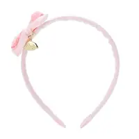 在飛比找momo購物網優惠-【小禮堂】美樂蒂 兒童蝴蝶結綴飾髮箍 - 粉金飾款(平輸品)