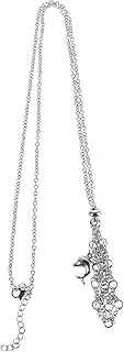 [Gogogmee] Natural Pendant Necklace Crystal Cage Metal Mesh Net Stone Holder Necklace Adjustable Chain Braided Cord Unique Jewelry Piece