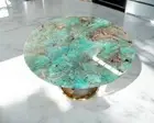 36" Amazonite Stones Tabletop / Coffee Tabletop / Dining Tabletop Decor