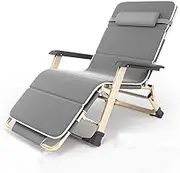 Zero Gravity Lounge Chair, Zero Gravity Chair Folding Zero Gravity Outdoor Reclining Lounge Patio Chair Portable Adjustable Lounge Chair with Comfortable Cushions Gray Max Load 150KG Lounge Chair