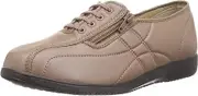 Elder KE323 Women's Nursing Shoes, Zipper, Easy to Put On and Take Off, Step On Heel, Stretch Material, Soft, Wide, 4E, Comfortable Shoes, Relaxing