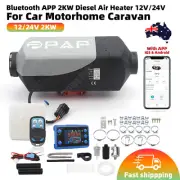 2KW 12V Diesel Air Heater Tank Digital Thermostat Silencer Fliter T Piece Remote