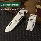 Mini Folding Knife D2 Steel Portable Sharp Knife Outdoor Camping EDC Knives
