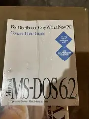 Microsoft MS-DOS 6.2 on 3.5" Disks w Book, 3 Disks + COA / Comes as Pictured
