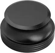 Record Weight Stabilizer, Vinyls Weight Stabilizer Record Clamp Disc Stabilizer Turntable Mat Aluminum Record Weight Clamp for Phonograph ﻿(Black)