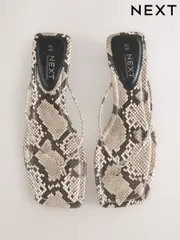 Snake Forever Comfort® Square Toe Post Low Heels (AV9072) | $53