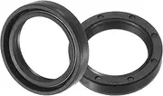 uxcell Oil Seal, TC 25mm x 34mm x 7mm Nitrile Rubber Cover Double Lip with Spring for Mechanical Motive Axle Bearing Shaft, Black 2 Pcs