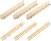 BESPORTBLE 6Pcs Wooden Domino Holders Reusable Domino Trays for Display and Support for Projects and Educational Games Smooth Edges Design