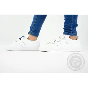 【A-KAY0】ADIDAS 男女 STAN SMITH CF 皮革 魔鬼氈 金標 白【S75188】