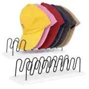 Hat Organizer for Baseball Caps, 2 Packs Caps Hat Rack Stand Hat Storage White