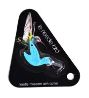Sew Tasty Blue Humming Bird Needle Threader with Cutter