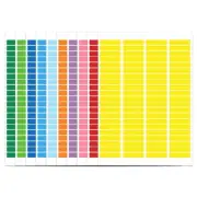 Rainbow Sticky Label 10 Colours Color Coding Labels Rectangular Colored Stickers