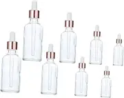 Glass Dropper Bottles Set 8pcs Essential Oil Bottles Travel Size 5/10/15/20ml Refillable for DIY Aromatherapy