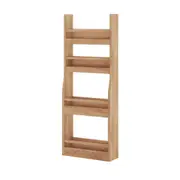 Chastor 100cm Solid Oak Spice Rack Storage Natural