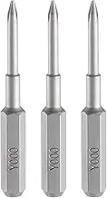 sourcing map 3pcs Y000 Tri Wings Screwdriver Bit 5/32" Hex Shank 35mm/1.38" Length Magnetic 3 Point Y-Shaped Head Hex Bits S2 Steel Screw Driver Bit for Impact Electric Screw Driver Power Tools