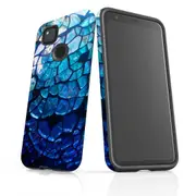 For Google Pixel 4a Case Armour Protective Cover Blue Mirror