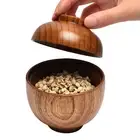 Soup Bowl Sturdy Food Container Rice Salad Soup Snack Wooden Bowl Tableware