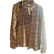 Woman’s top man small button up top (nwt) (b58)