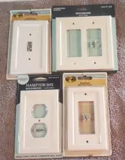 Hampton Bay WOODMORE White - outlet, toggle, rocker or double rocker wall plate