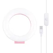 Usb Led Ring Light for Vlogging and Photography - 4.7 Inch White Light Pink