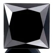 DIAMOND 3.26ct CERTIFIABLE NATURAL JET BLACK DIAMOND EXCELLENT PRINCESS DIAMOND