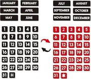 Double-Sided Magnetic Numbers and Months for Dry Erase Calendar Whiteboard, Calendar Magnets for Magnetic Whiteboard and Refrigerator Calendar(0.55”x0.55”)