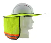 Hard Hat Sun Brim Neck Shield Sun Protection Visible Mesh - Yellow