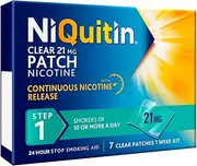 NiQuitin Clear Patch - Step 1 21 mg, 7 Patches - Stop Smoking Aid