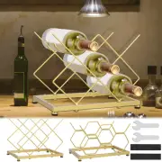 Countertop Wine Rack Iron Tabletop Wine Bottle Holder 5 Bottle Space qiyXo