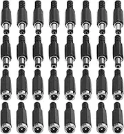 VGOL 32Pcs Female&Male DC Power Jack Solder Plug Connectors DC Female Panel Mount Connector Electrical Accessories for CCTV Applications