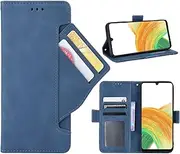 [GoshukunTech] Phone Cover for Samsung A23,for Samsung Galaxy A23 Wallet Case[ 5 Card Slots Leather Wallet ] Soft TPU Inner Case Flip Cover Stand Feature [6.6 inch]-Navy Blue