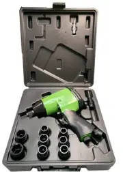1/2" Air Impact Wrench KIT (4 position power settings), 240ft-lb. of torque, ...