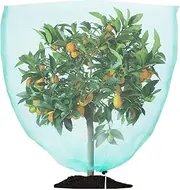 uxcell Garden Plant Netting, 3.3 x 3.3 Feet Small Fruit Trees Bird Netting W Drawstring for Protect Plant Flower from Bird Eating Blueberry Bush Netting Cover [Green]