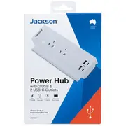 Jackson 2 Way USB Power Hub Board White