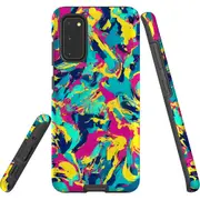For Samsung Galaxy S20 Tough Protective Cover, Abstract Strokes