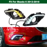Pair LED DRL Daytime Running Signal Lights Fog Light Cover For Mazda 6 2013-2016