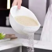 1 Piece of Rice Drainage Basket Rice Filter Fruit and Vegetable Drainage Sieve K