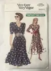 UNUSED VINTAGE SEWING PATTERN VERY EASY VOGUE 7465 MISSES DRESS OPENED