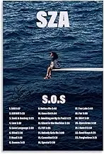 Sza Poster Music Album S.O.S Poster Canvas Painting Wall Art Picture Home Decor Print For Bedroom Living Room Dorm Study Bar Office 12x18inch(30x45cm)
