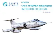 Quinta Studio QD48224 3D Interior Decal F-104S/ASA-M Starfighter (Kinetic) 1/48