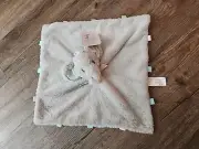 New Kellytoy Kelly baby Elephant Gray Aqua Security Blanket Lovey Plush Rattle