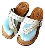 Clarks Brynn Madi Sandal | Women's WHITE | open toe Sandals | Flat NEW